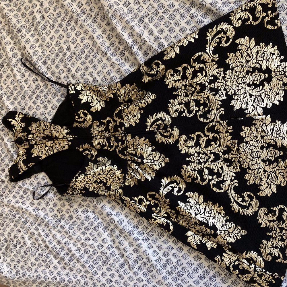 B.Darlin Black and Gold Dress